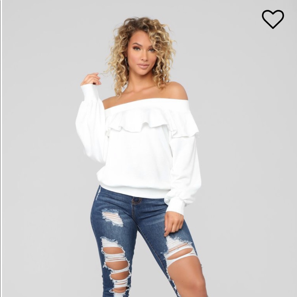 Fashion Nova off the shoulder Sweatshirt